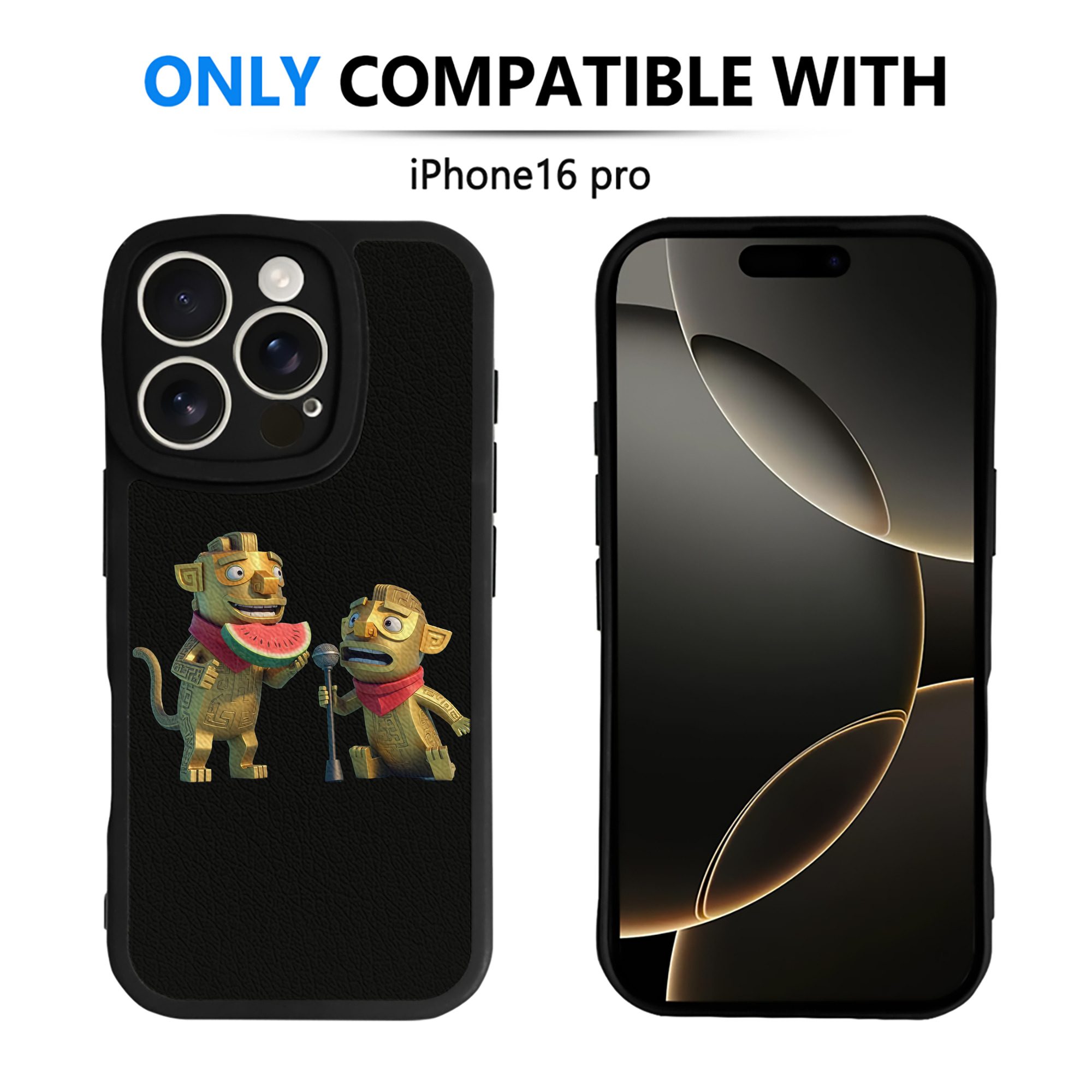 （画像用） Ne Zha 2 ナタ 魔童の大暴れ 【iPhone 16シリーズ対応】シリコンスマホケース（レザー調） 材質：シリコン